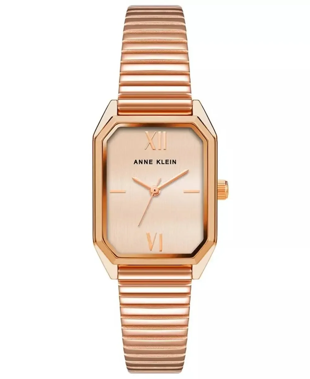 Anne Klein Women's Octagon Rose Gold Tone Stainless Steel Watch Minimalist 35mm